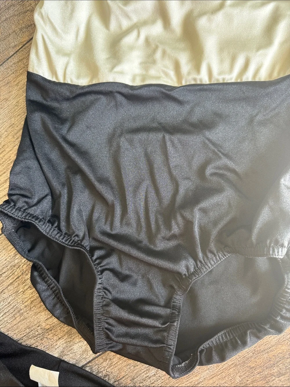 Black Dance Skirt and leotard with Asymmetric Hem